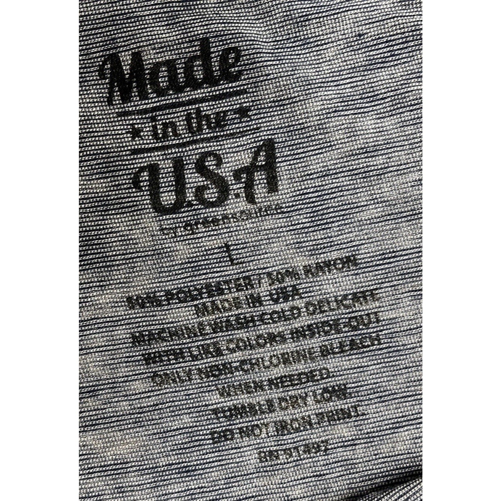 GREEN SOURCE AMERICANA AMERICAN FLAG Heather Blue T-SHIRT WOMEN'S L