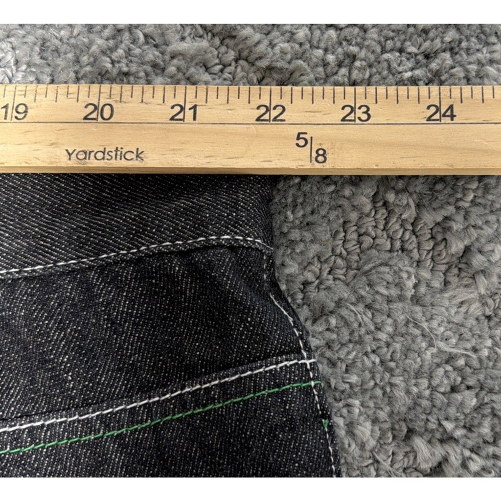 Vintage Old Skool Jeans Mens 44x30 Black Wide Leg Baggy Hip Hop Skater Y2K