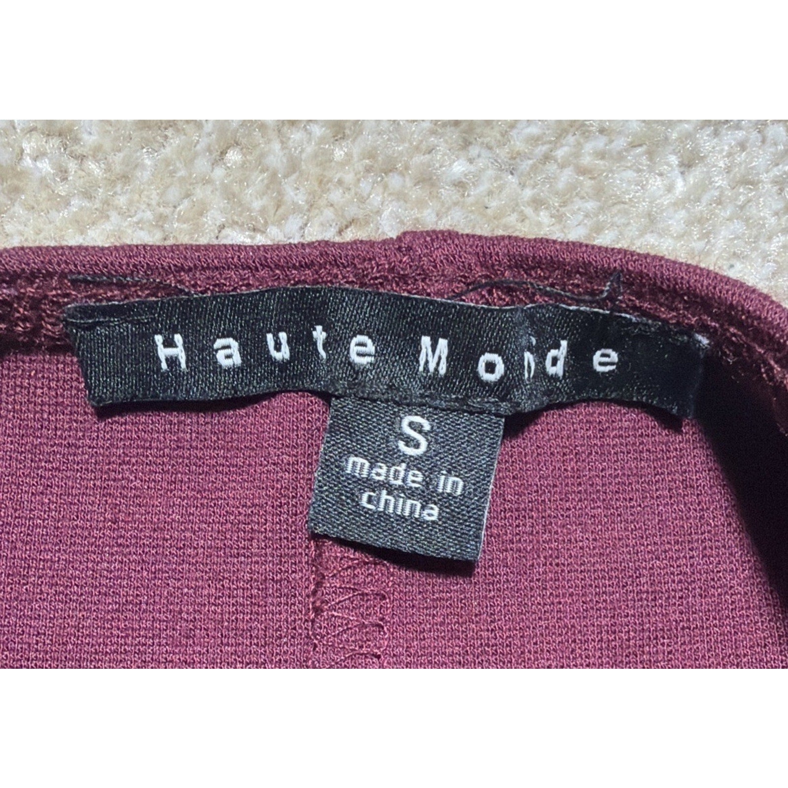Haute Monde burgundy red cocktail party dress size Small Stretch