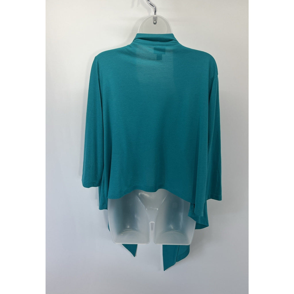 WORTHINGTON - Women's XL Beautiful Blue Teal Knit Open Front Cardigan