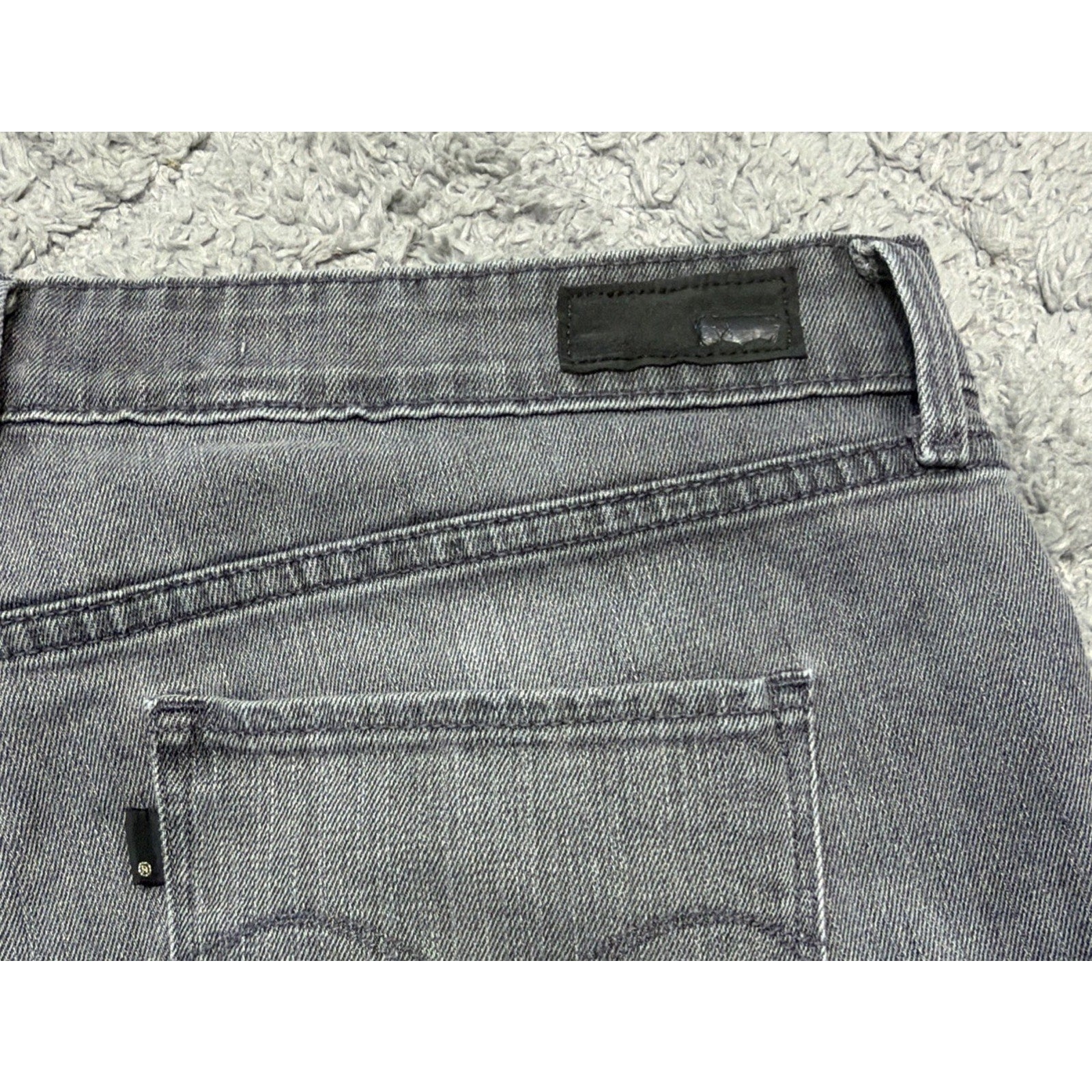 Levi’s Demi Curve Jeans Womens 16/33 Gray Mid Rise Slim Straight Stretch Denim