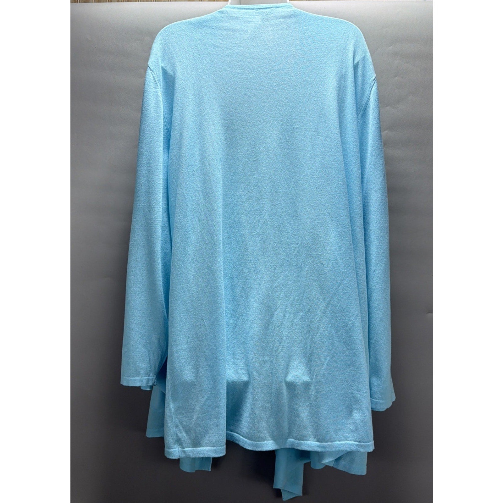 J Jill Relaxed Fit Open Drape Front Cardigan Robin Egg Blue Plus Size 3X NWT