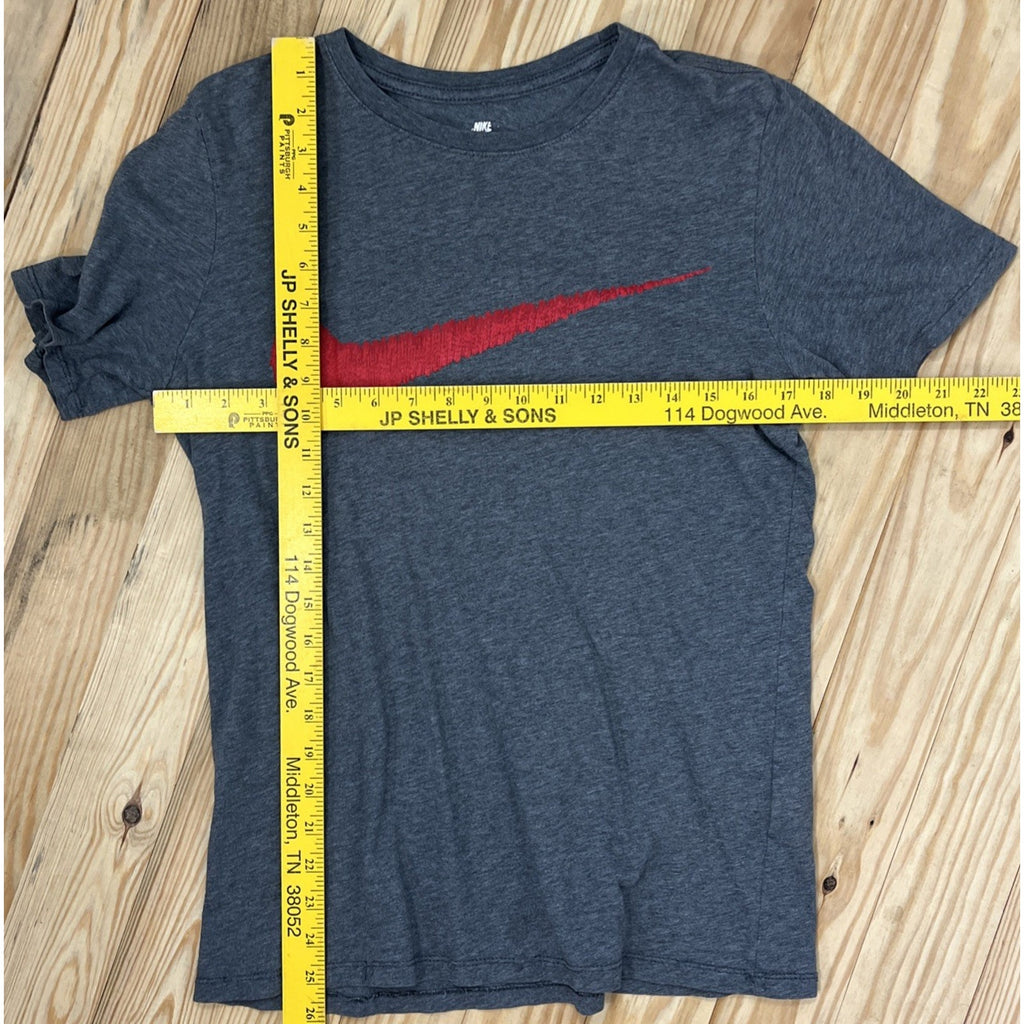 Vtg Nike Gray Scribble Swoosh logo t-shirt - SIZE S