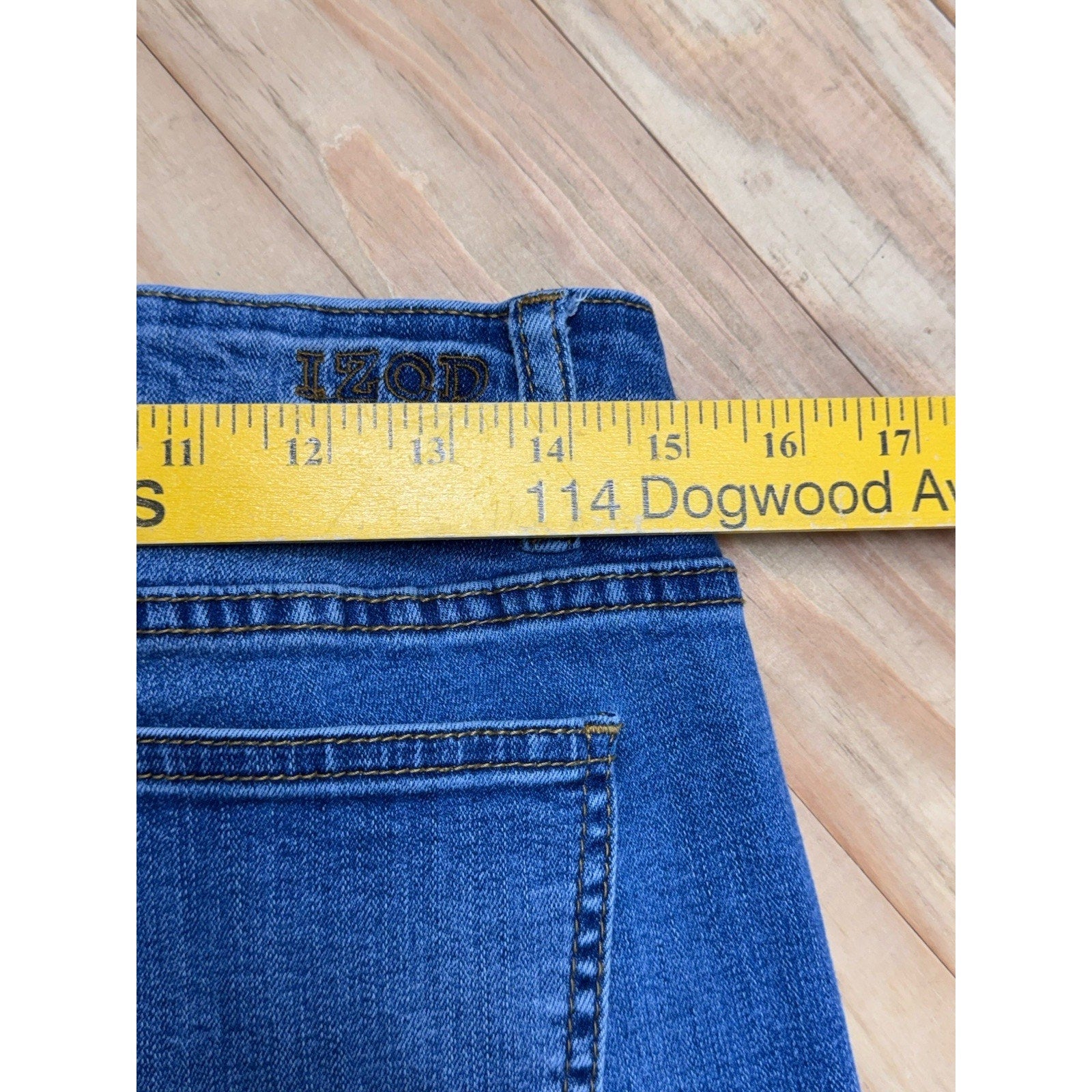 Izod Pants Womens 10 Blue Denim Jeans Straight Stretch