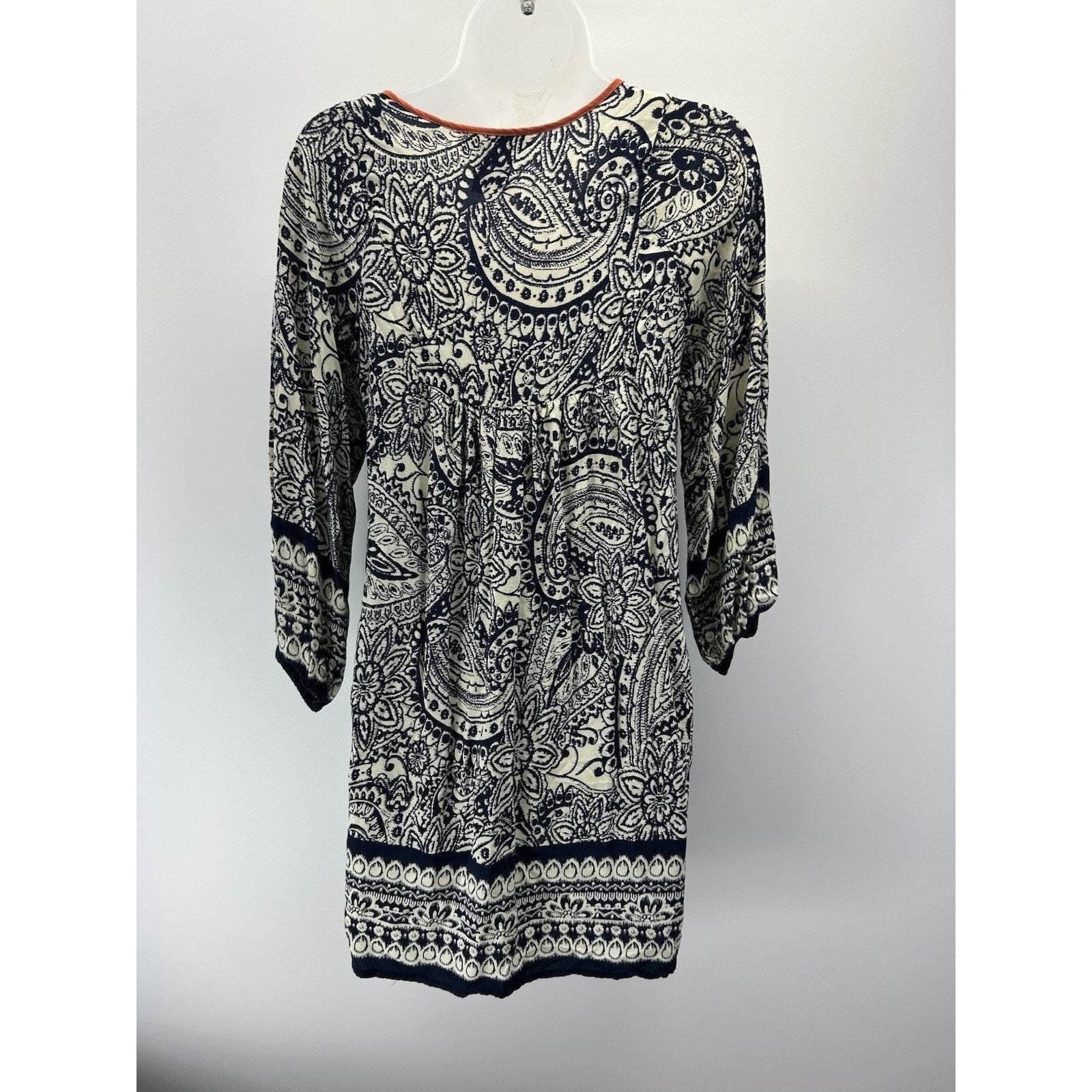 Flying Tomato Boho Dress Womens Medium Colorful Hippie 70s Vibe Mini Bell Sleeve