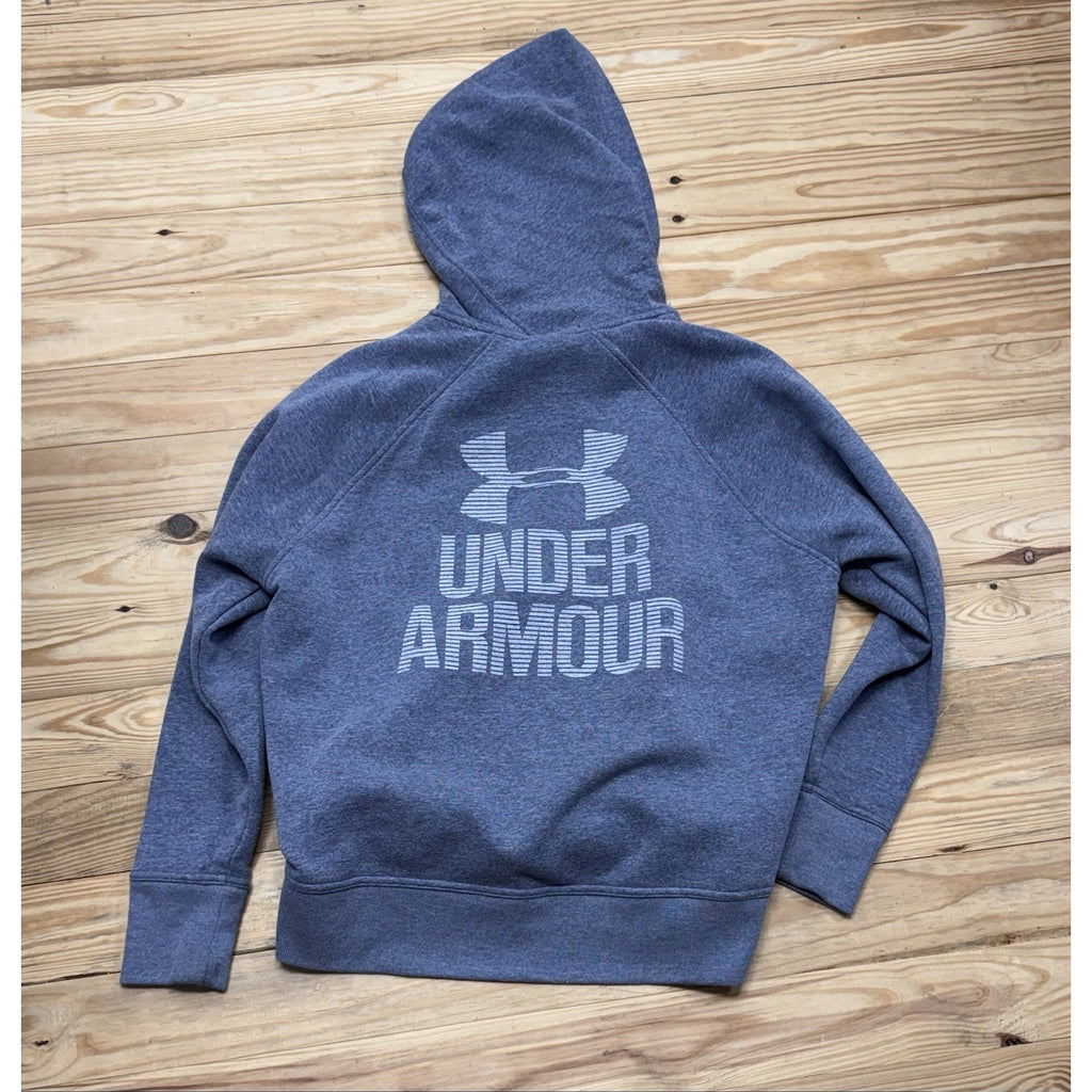 UNDER ARMOUR COLDGEAR Loose Blue Hoodie Sweatshirt men’s Size Small No Drawstrin