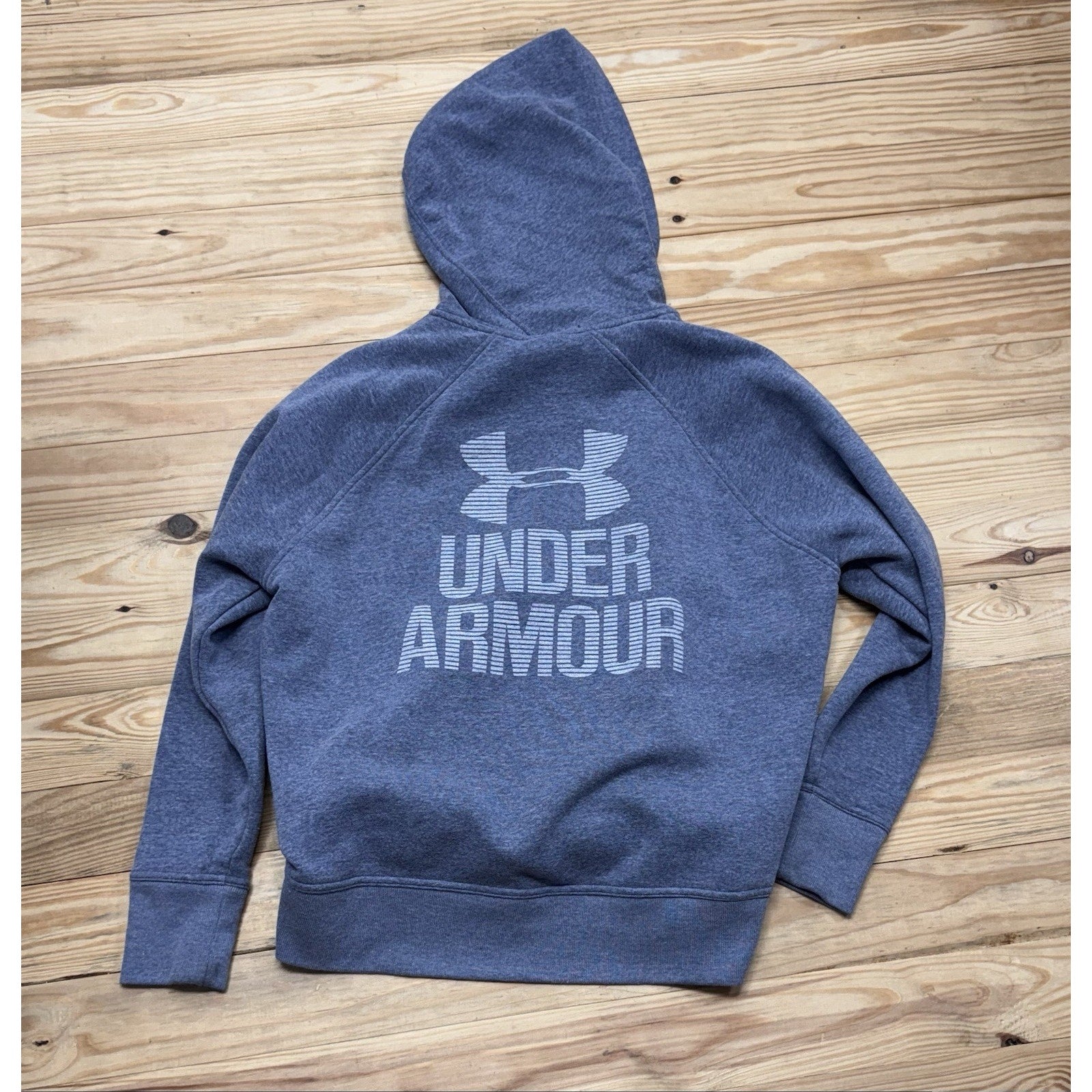 UNDER ARMOUR COLDGEAR Loose Blue Hoodie Sweatshirt men’s Size Small No Drawstrin