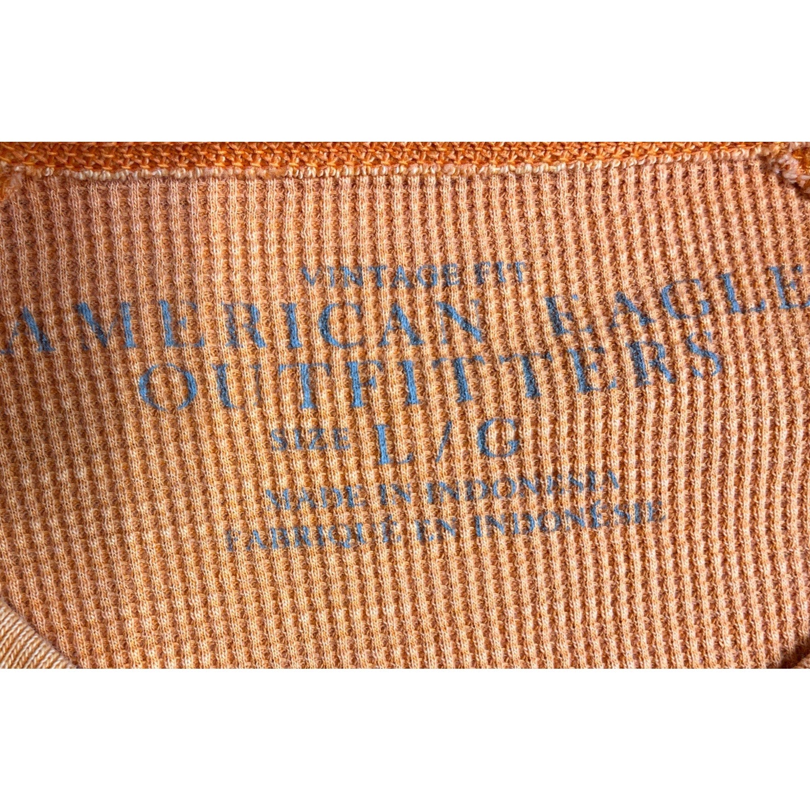 American Eagle Vintage Fit Orange Men's 100% Cotton Sweater - Size L
