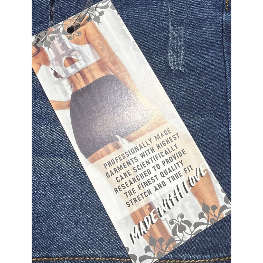 Silver Crush Shorts Blue Denim Jean Mid Rise Stretch Size 3/26 NWT