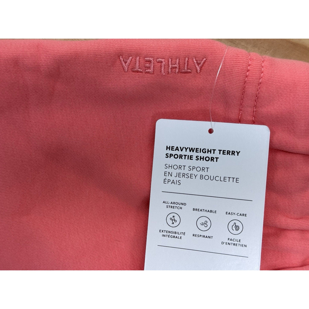 Athleta Terry Sportie Short Pink Heavyweight Women’s Size Small NWT