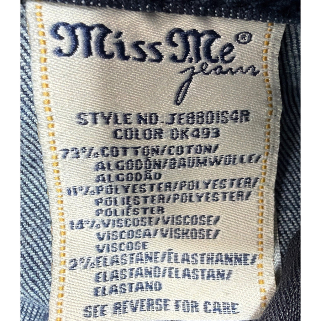 Miss Me Signature Skinny Womens Denim Blue Jeans Size 27 Dark Wash