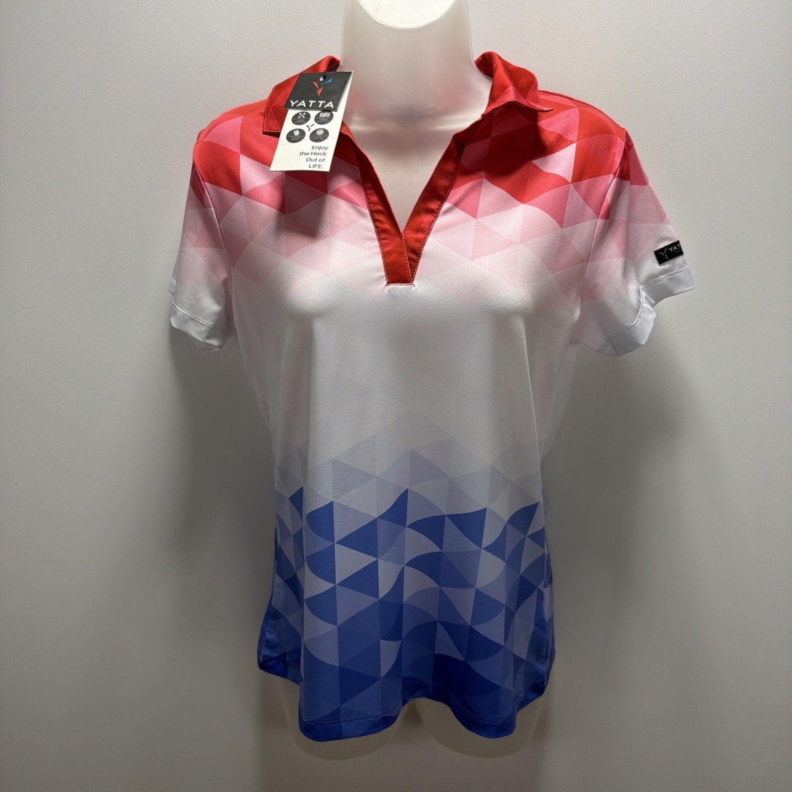 Yatta Golf Womens M US Open Golf Polo Shirt Performance Moisture Wicking Top NWT