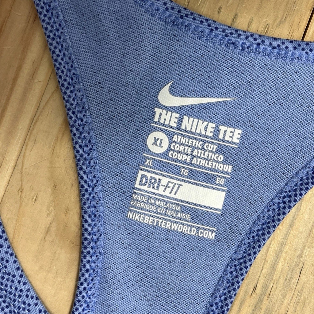 Nike Dri-Fit Racerback Tank Top XL Athletic Cut Blue
