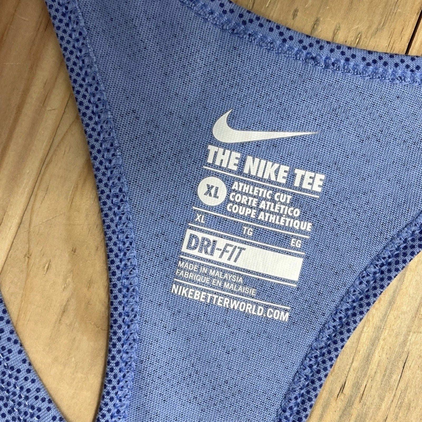 Nike Dri-Fit Racerback Tank Top XL Athletic Cut Blue