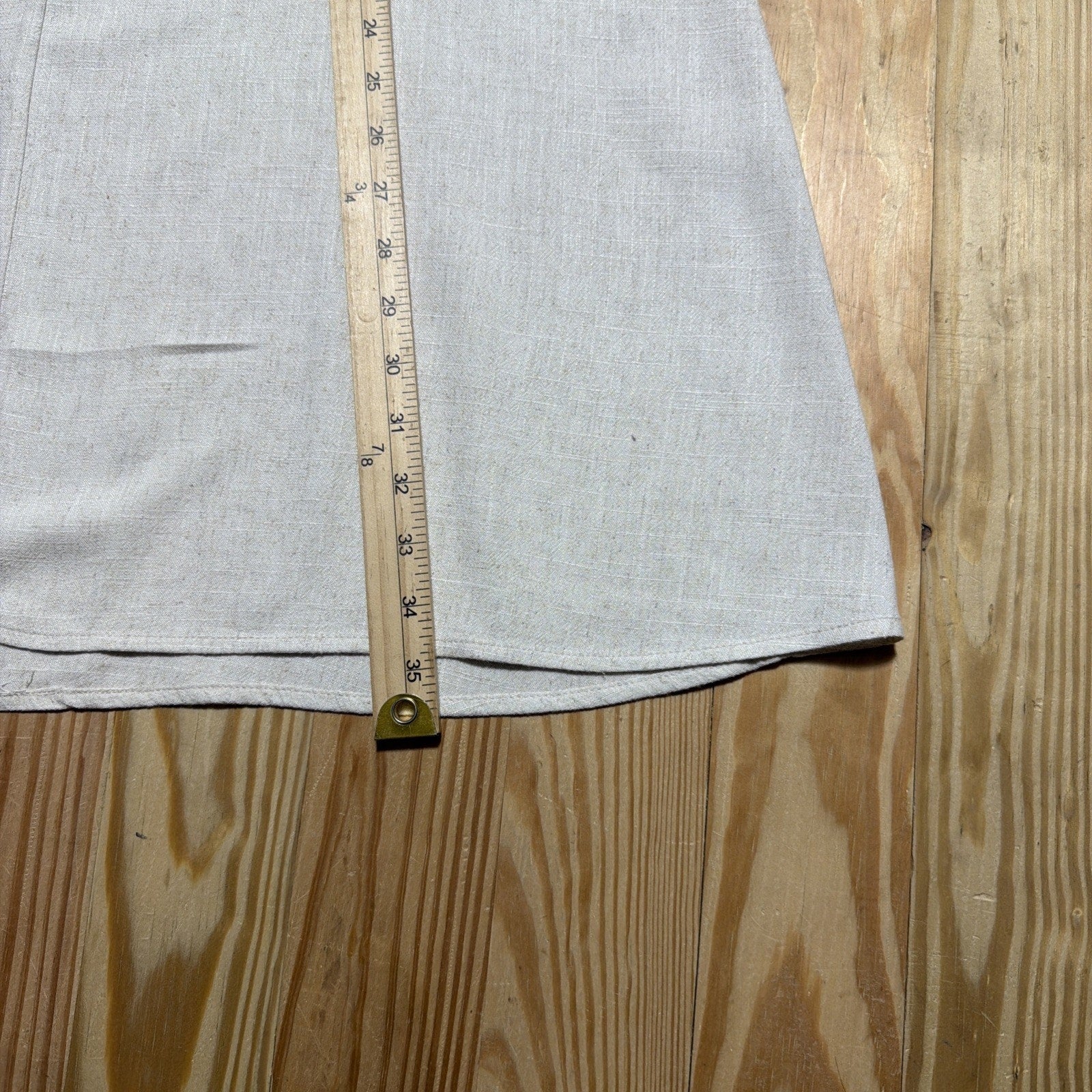 Altar'd State Linen Blend Midi Skirt Size Med Natural Oatmeal Flowy Boho NWT