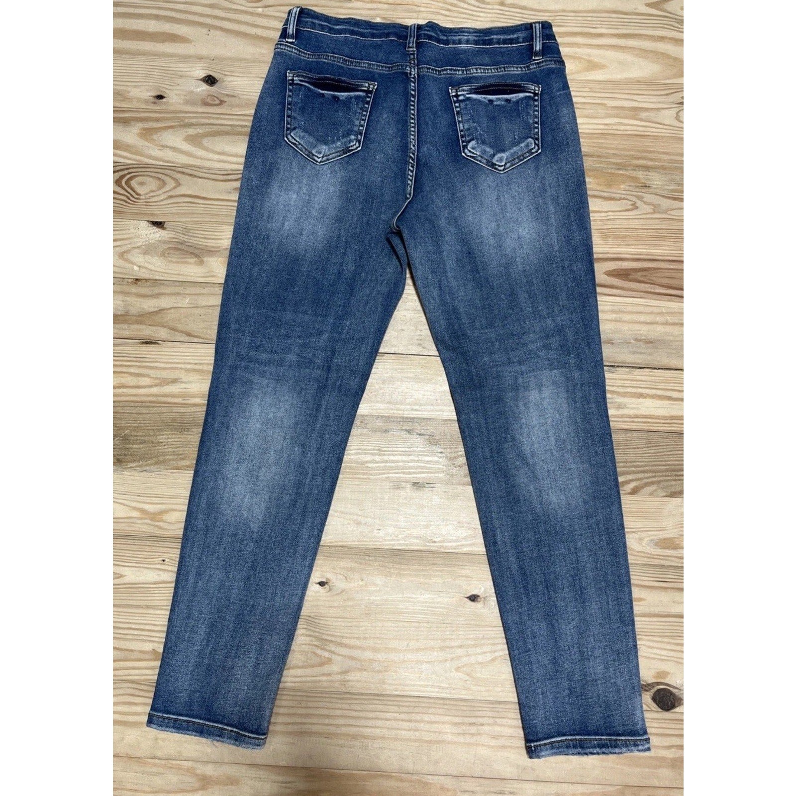 FashionSkinny Denim Jeans Women's Sz 30 Blue High Rise Distressed