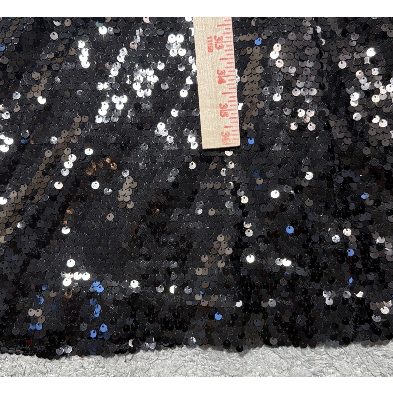 Calvin Klein Women's Sequin Long Black Shimmer Skirt Size 8 New With Tags