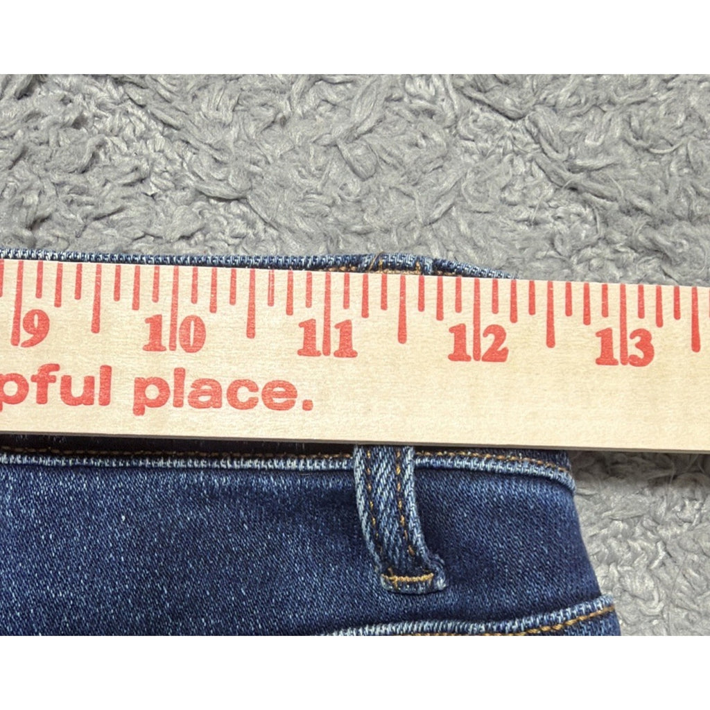 Flying Monkey High Rise Ankle Skinny Jeans Womens 25 Blue Distressed Stretch