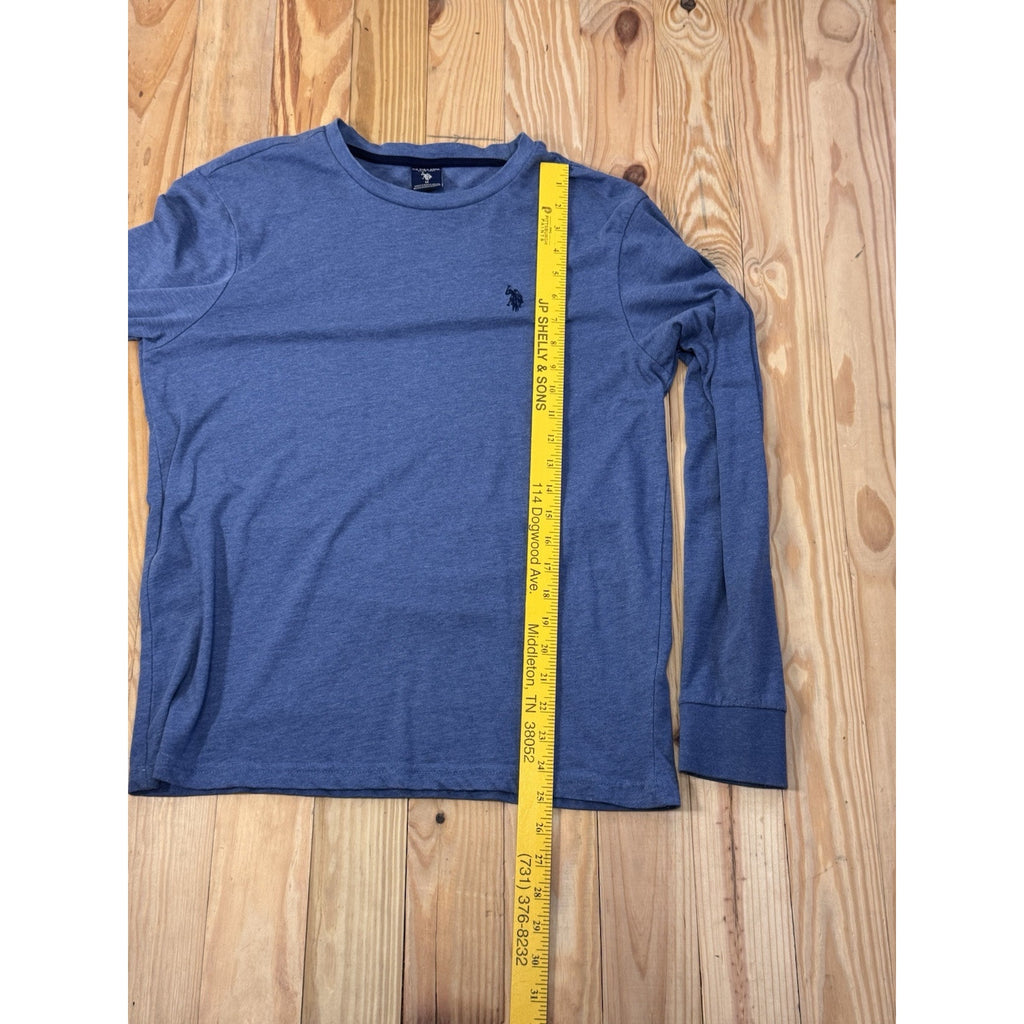 U.S. Polo Assn. Long Sleeve Shirt Henley Men’s Blue Size Medium