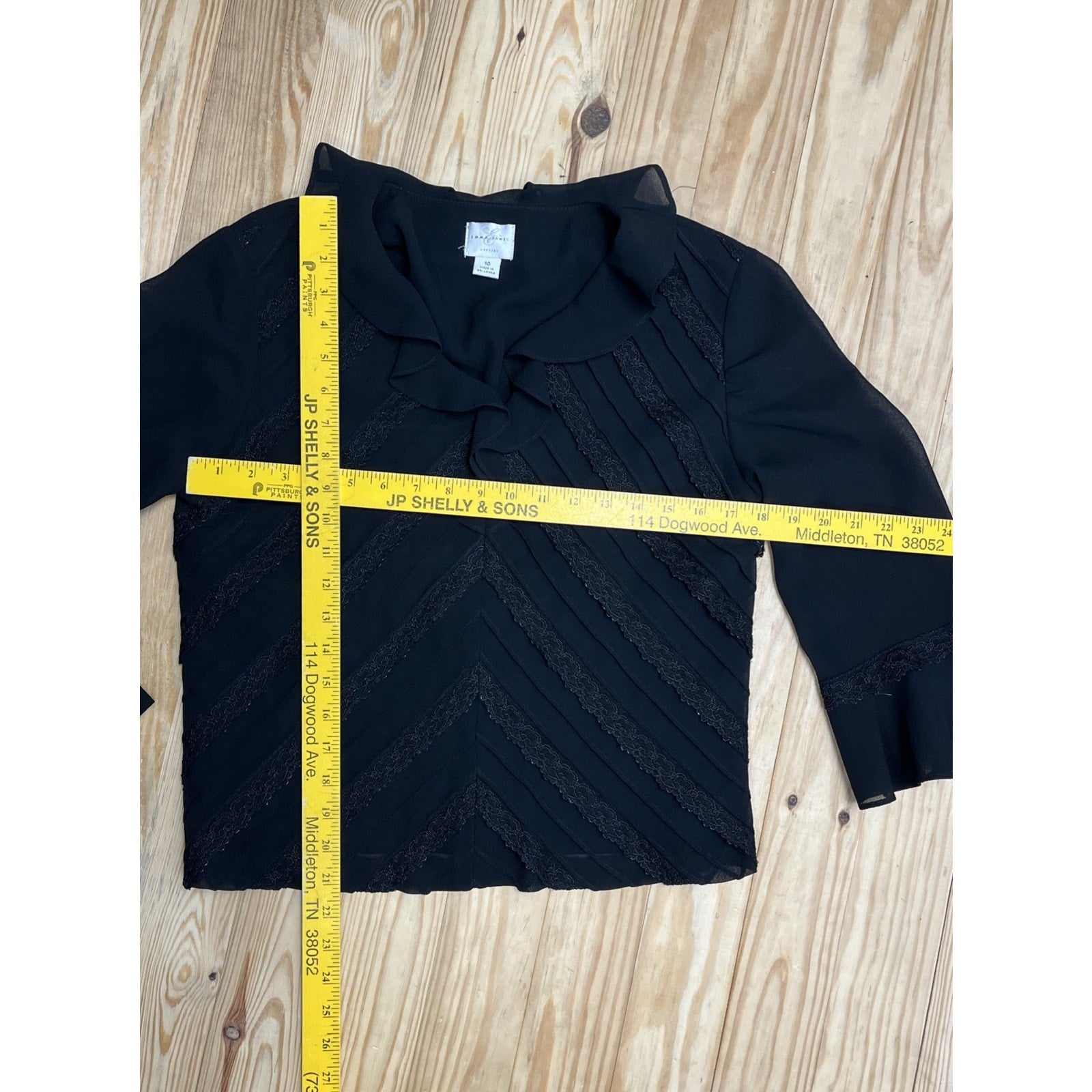 Emma James Victorian Gothic Blouse Sz 10 Lace Fairy Grunge