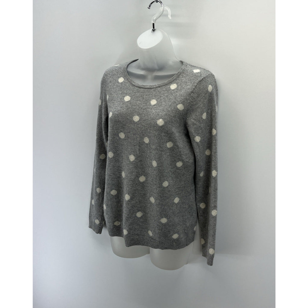 Talbots Women's 100% Cashmere Polka Dot Pullover Sweater Size S