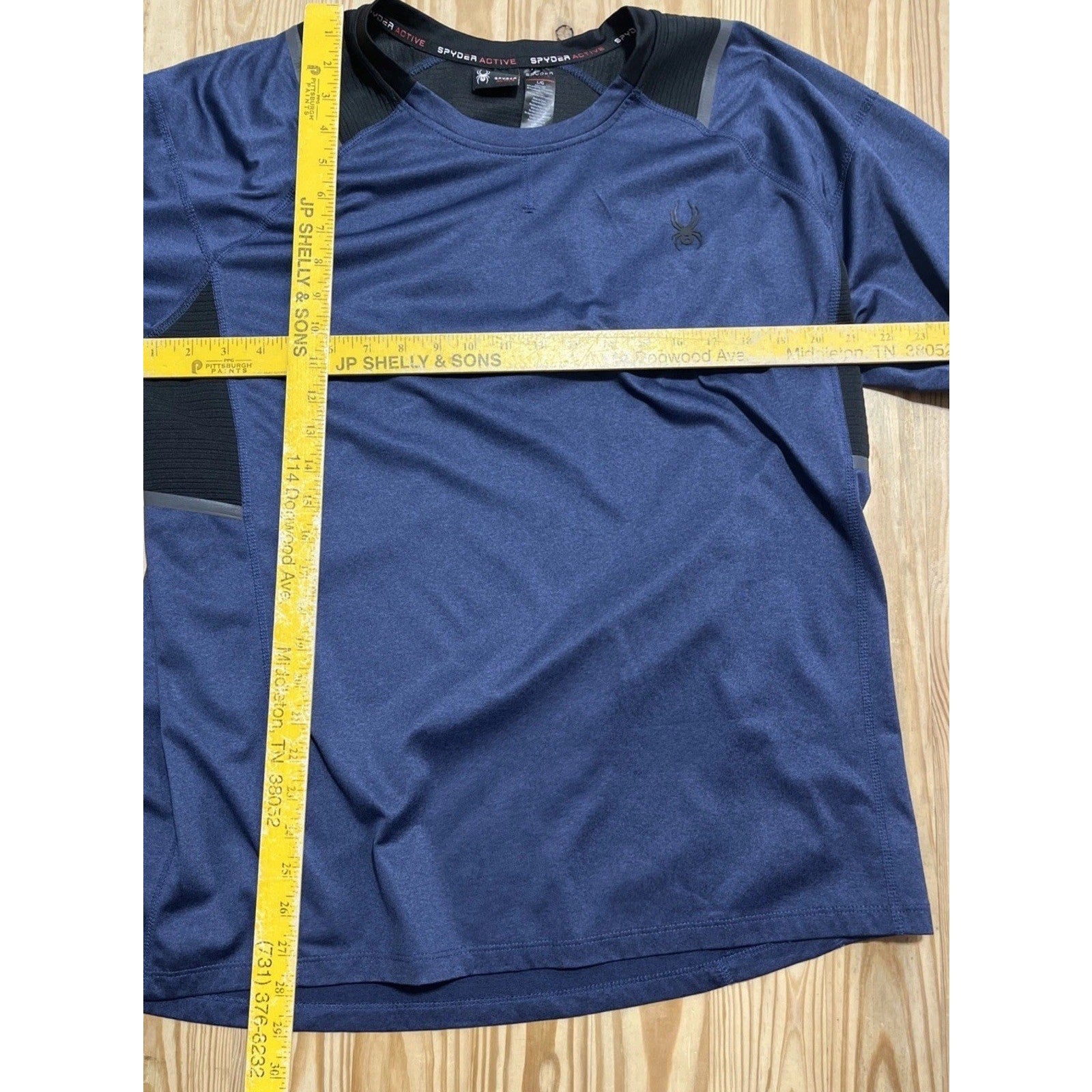 Spyder Men's Active Long Sleeve Shirt, Dust Navy Heather, S