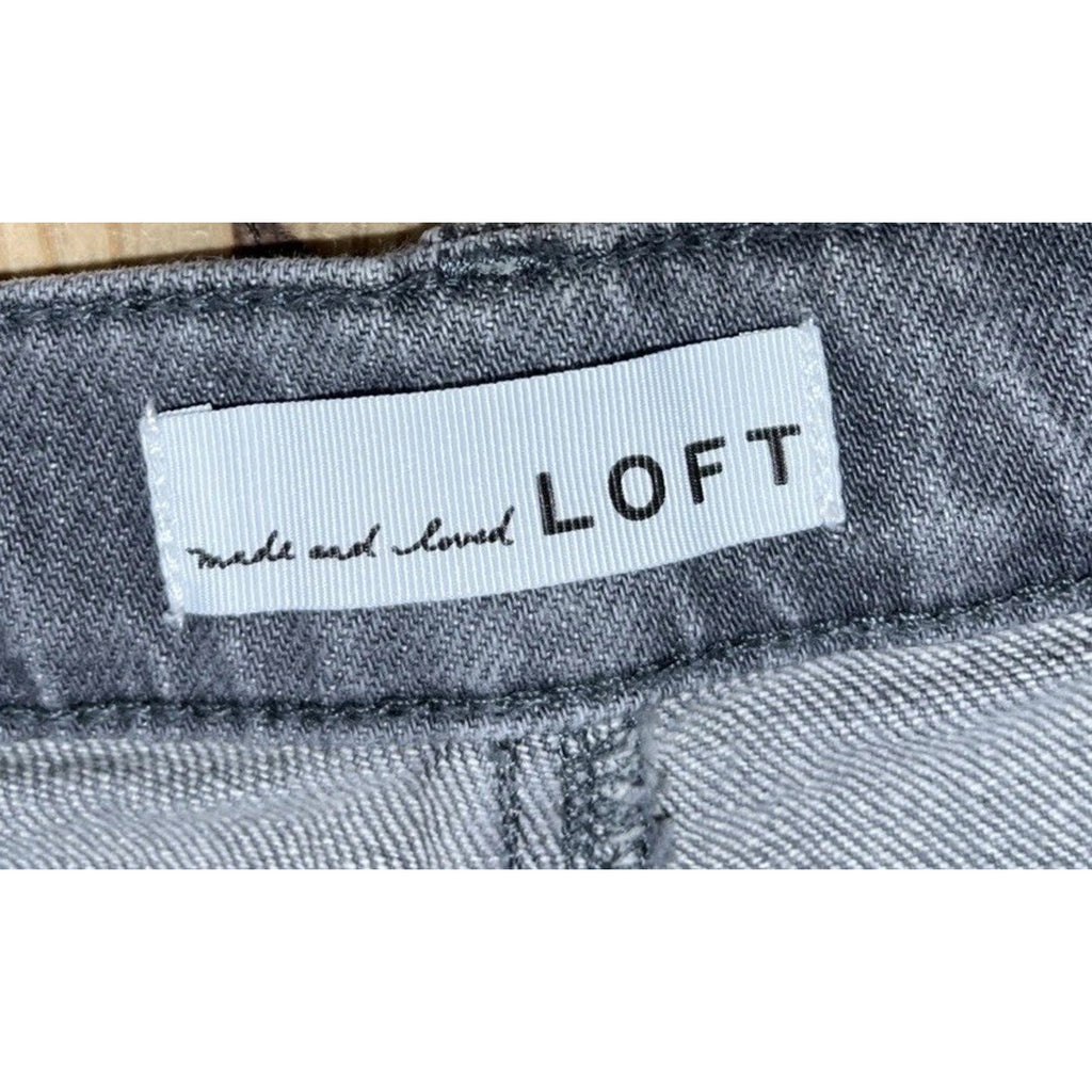 Loft “ The Straight” Womens Size 29/8 Gray Jeans Stretch
