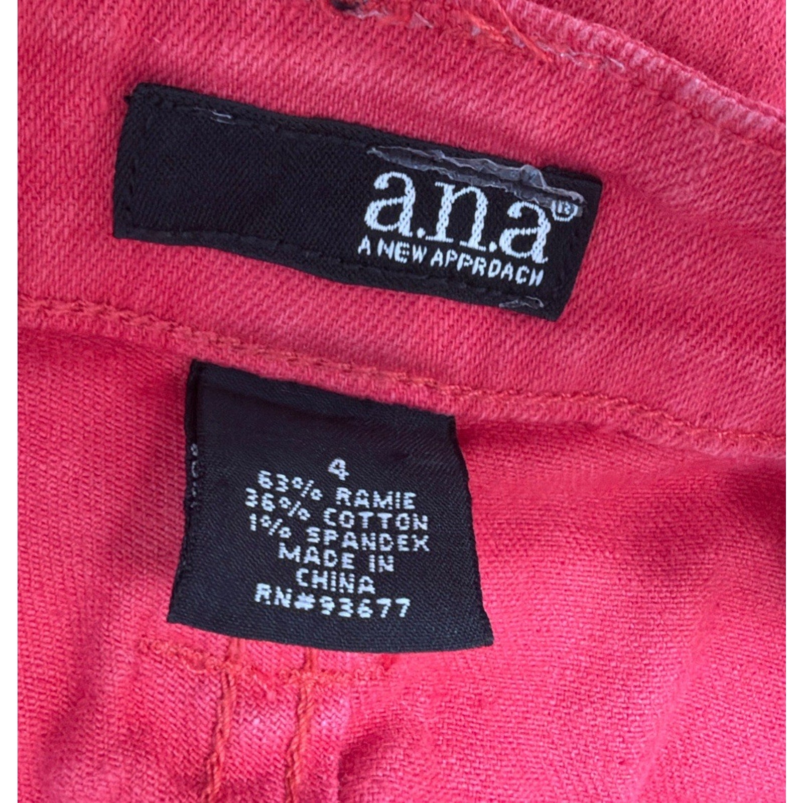 a.n.a A New Approach Bermuda Denim Shorts Size 4 High Rise Vivid Raspberry
