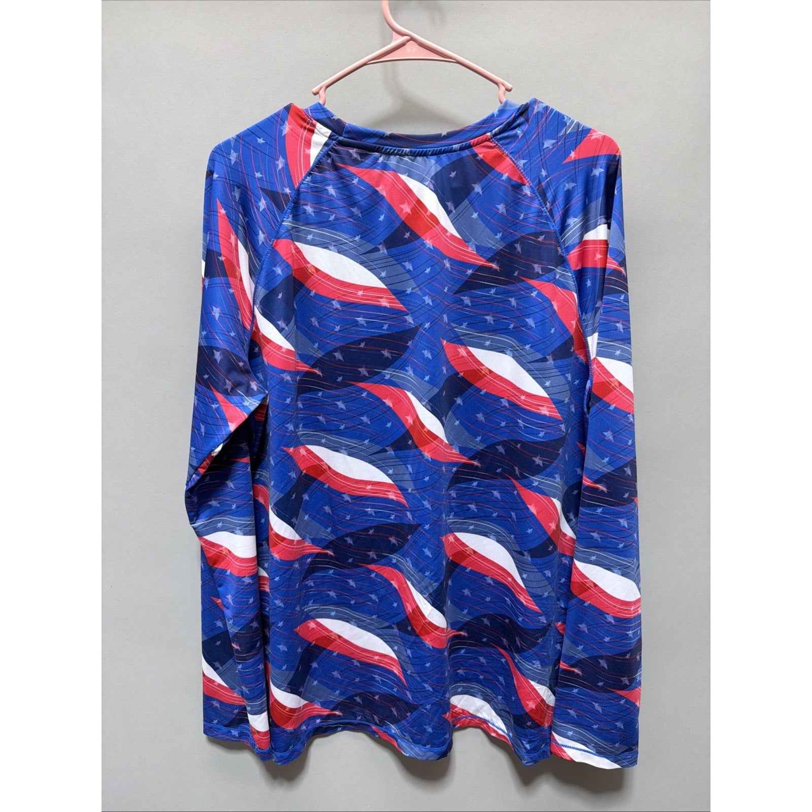 Reel Legends Shirt Women's XL Keep-IT Cool Patriotic Long Sleeve Outdoor