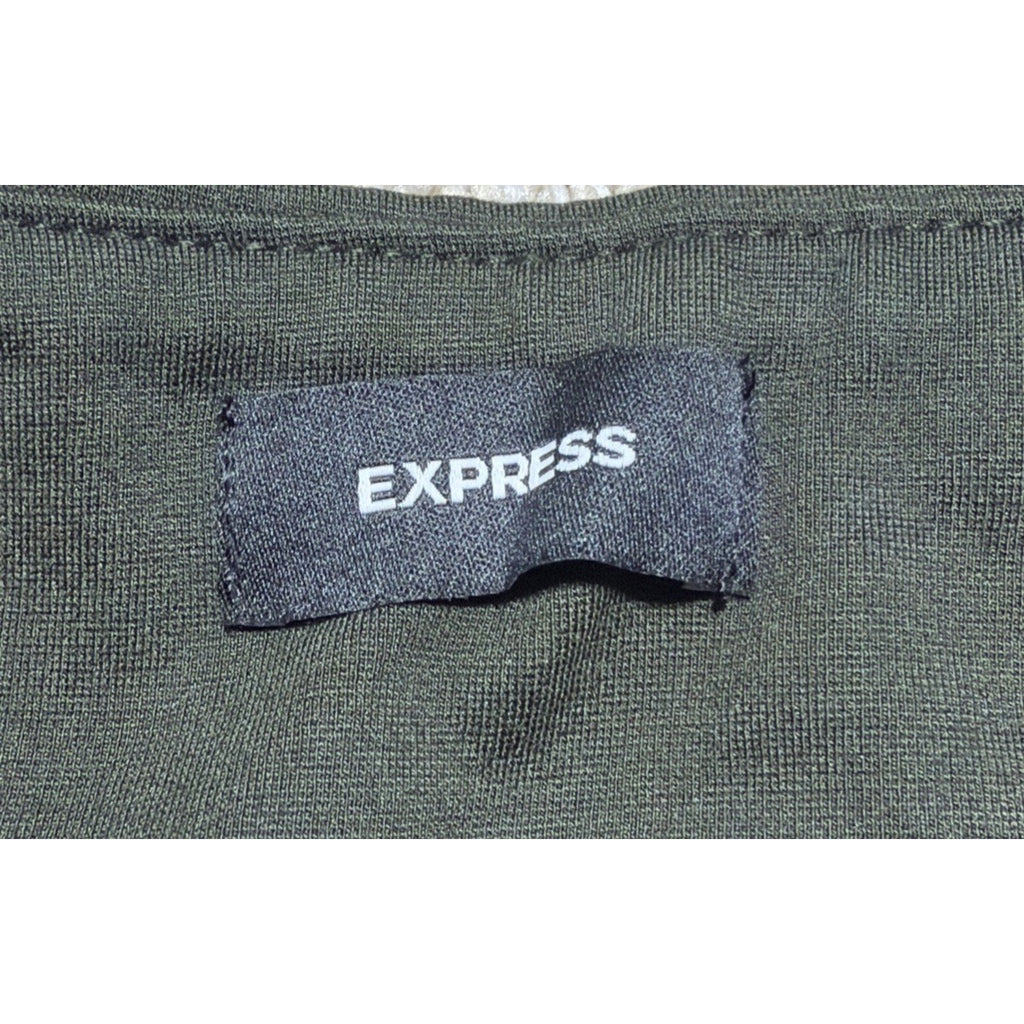 Express Women's Ponte Pant Plus Size XXL Green High Rise NWT