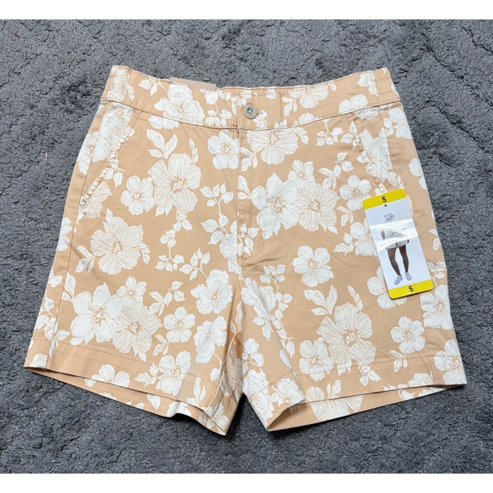 Jachs Girlfriend Women's Stretch Satin Chino Shorts Size Small NWT