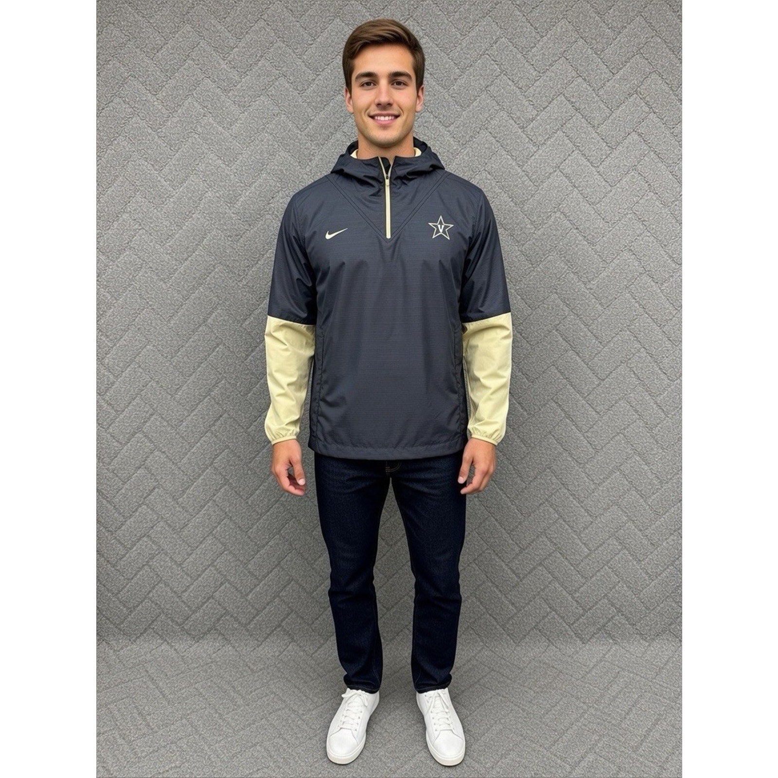 Vanderbilt Commodores Jacket Adult XXL On Field Windbreaker Football Mens