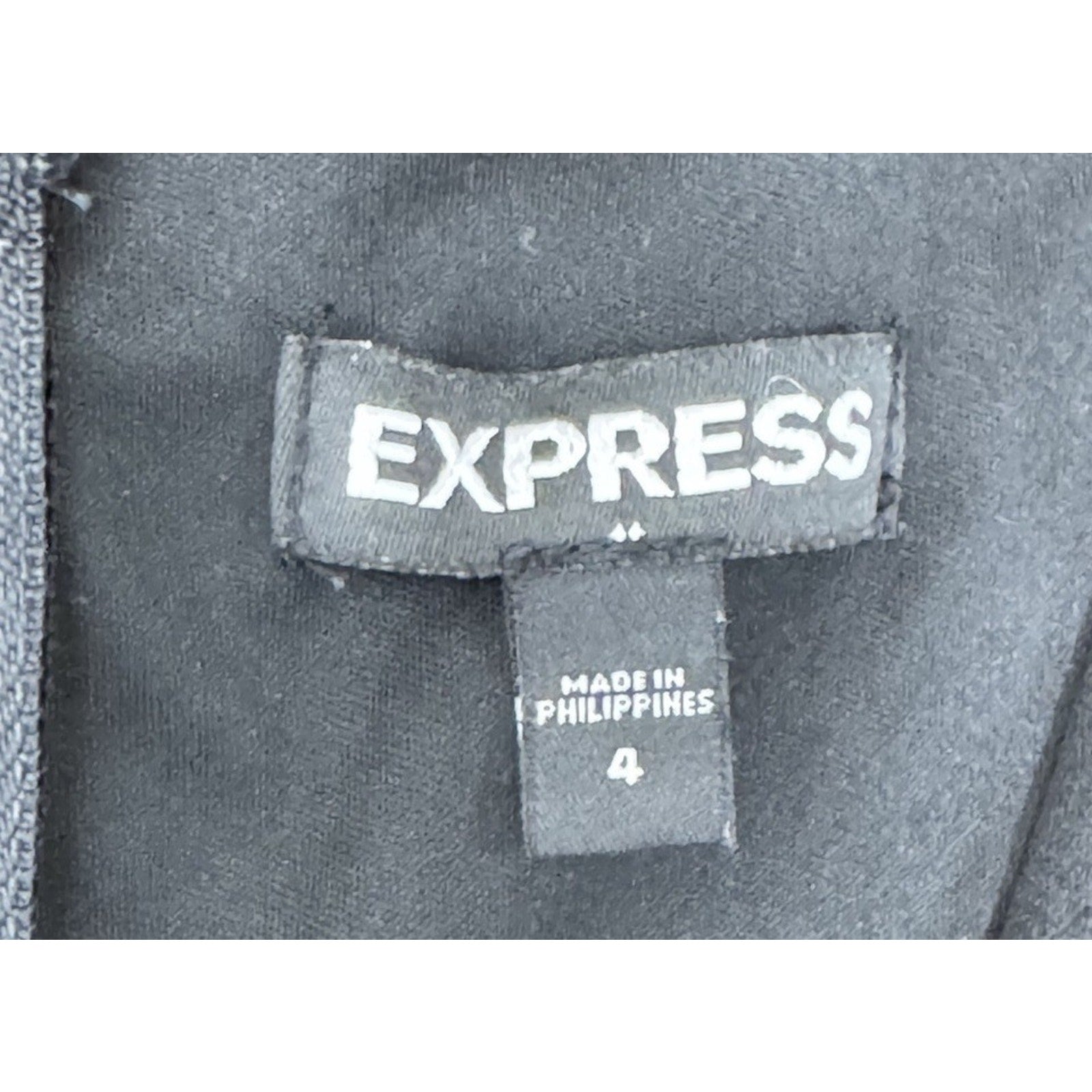 Express Black Lined Short Dress Zip Back Cut Out Cold Shoulder Size 4