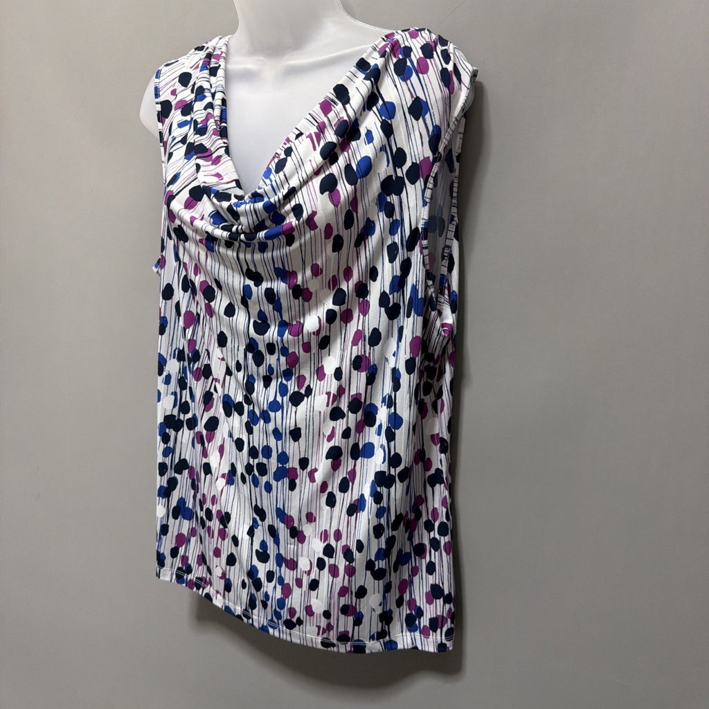 Studio Works Tank Top Womens Size XL Artsy Drip Sleeveless Pullover Blouse