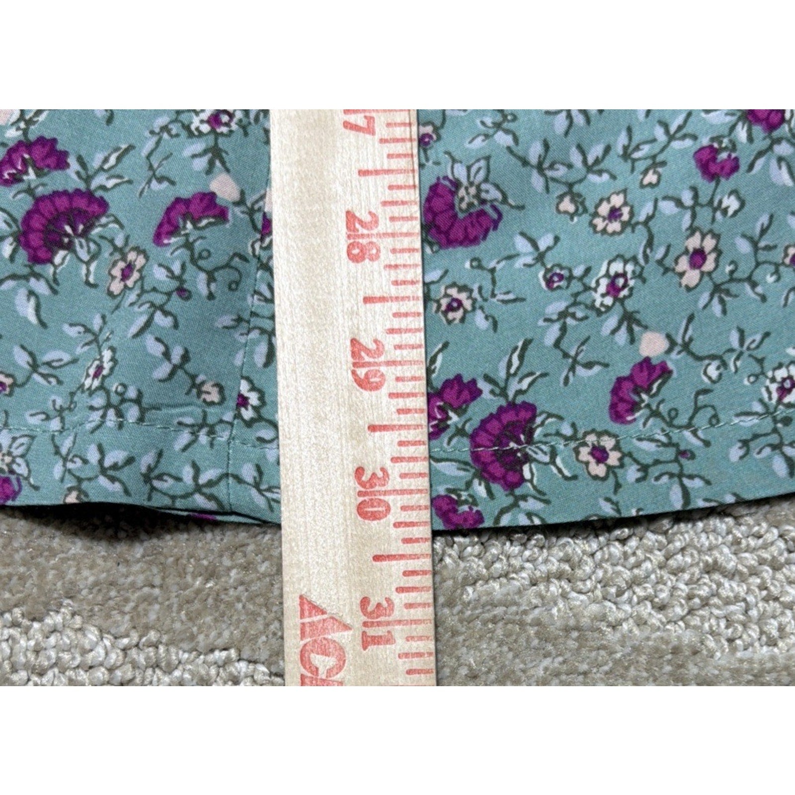 Gap Women’s Size 2 Green Purple Pink Floral Midi Skirt