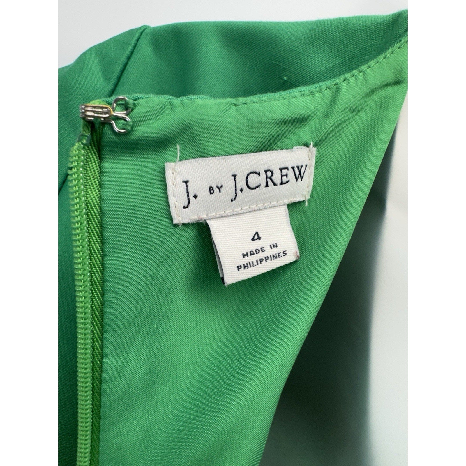 J. CREW Factory Cap Sleeve V Neck Green Dress Women’s Size 4
