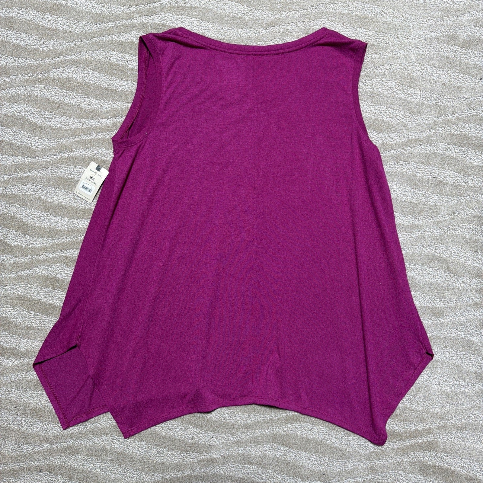 Terra & Sky Tank Top Womens 1X 16-18W Purple Pink Shark Bite Swing New