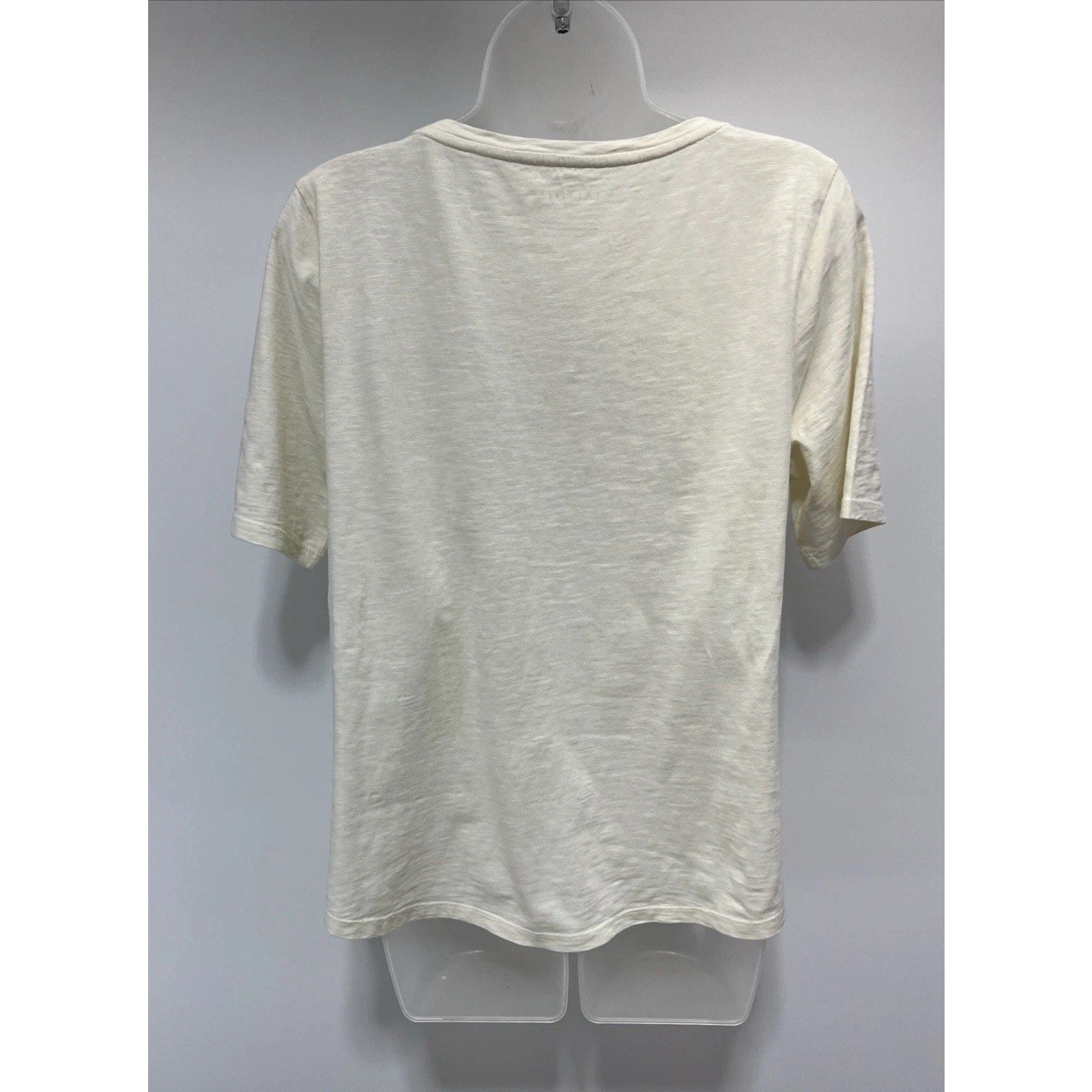 Talbots Eggshell T Shirt Large Petite With Sequin Flowers Women’s