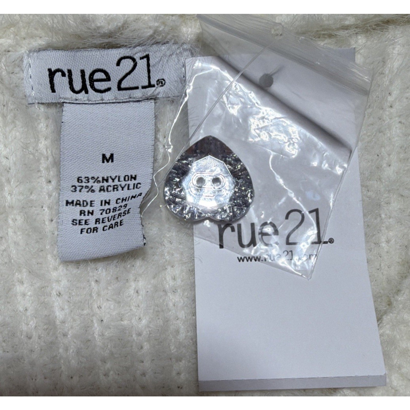 Rue 21 Faux Fur Super Soft Sweater Cardigan Fluffy Jumper Coat Knitwear NWT Sz M