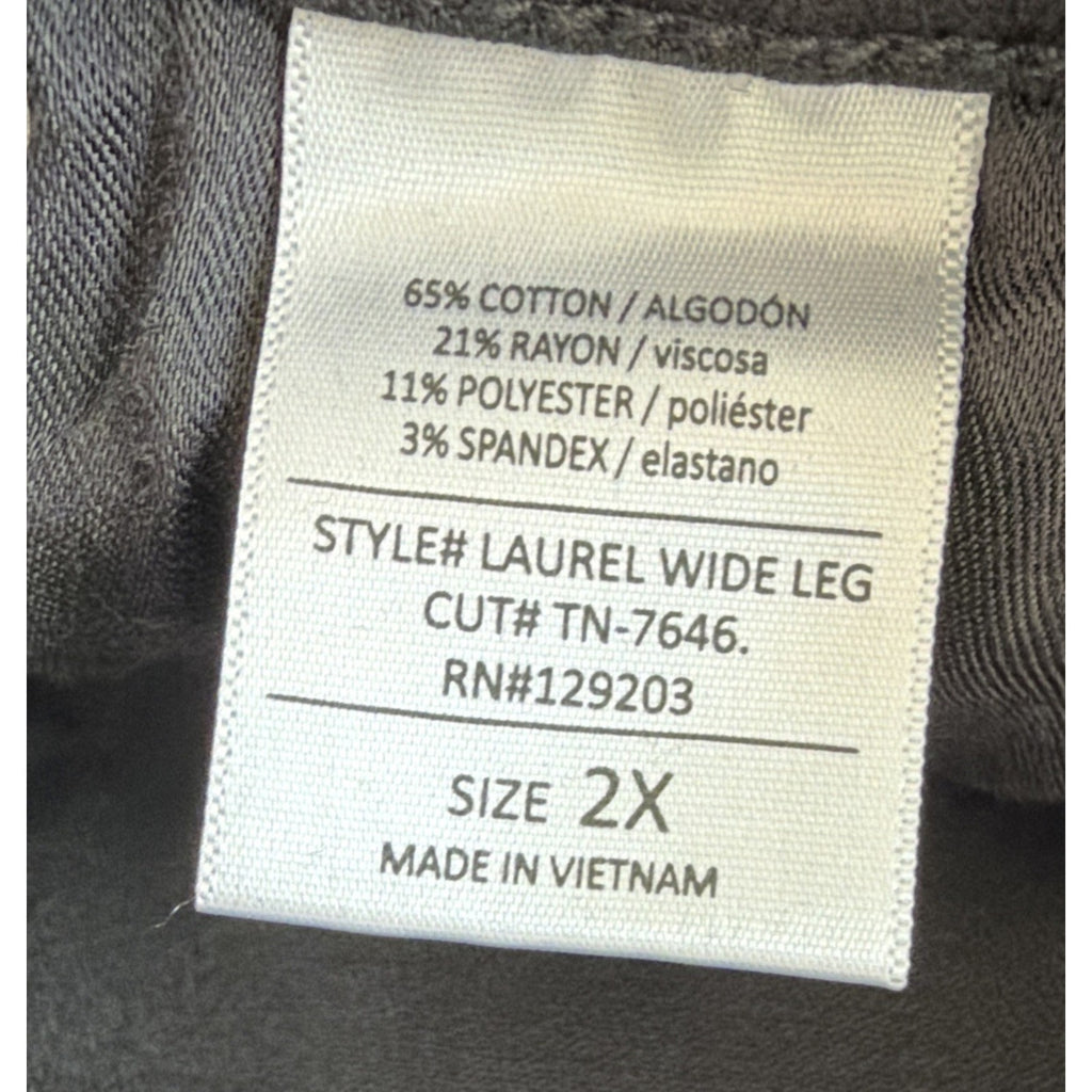 Carly Jean Los Angeles Black Laurel High Rise Wide Leg Jeans Womens Size 2X New