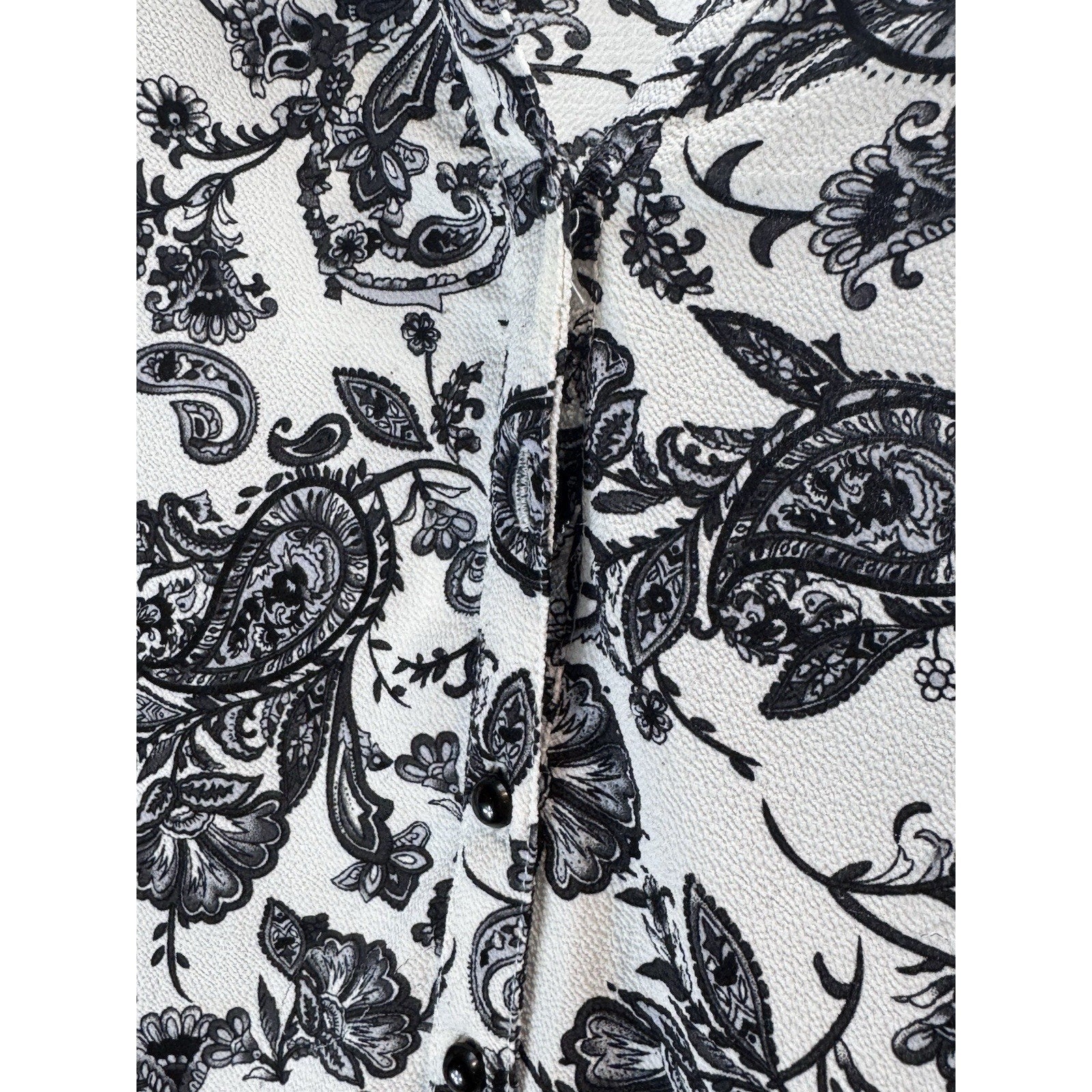 Rebecca Malone Women's V Neck 1/4 Button Up Roll Tab Sleeves Tunic Blouse 1X