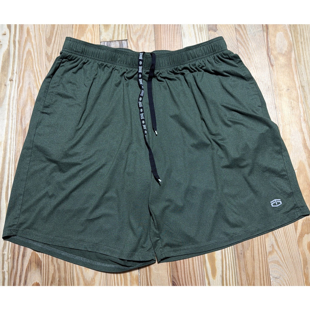 Tapout Men Green Athletic Training Shorts Big 3X Pockets, Drawstring Excellent
