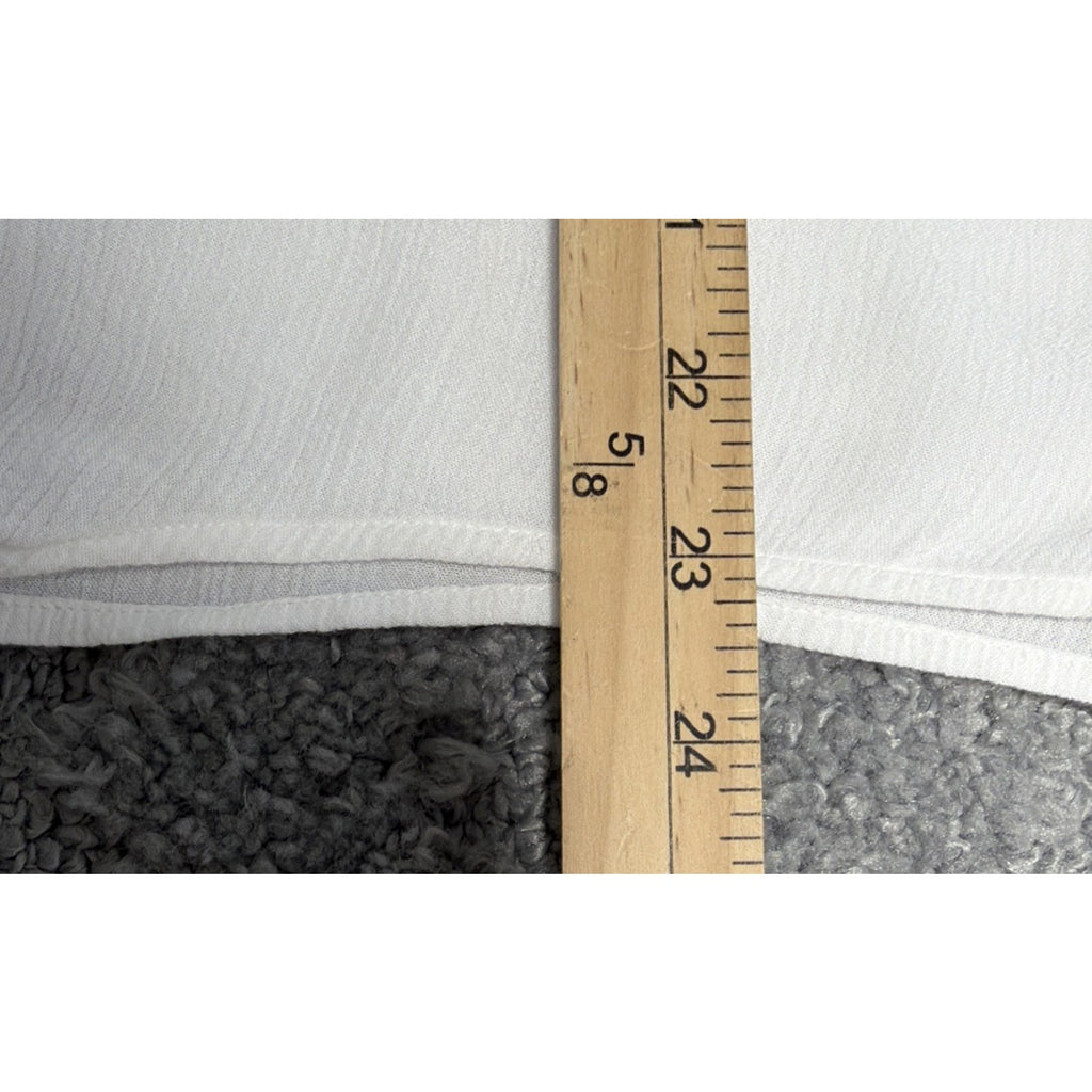 Express Women’s Sheer White Button Down Cover Up Blouse Size Med Gorgeous Versat