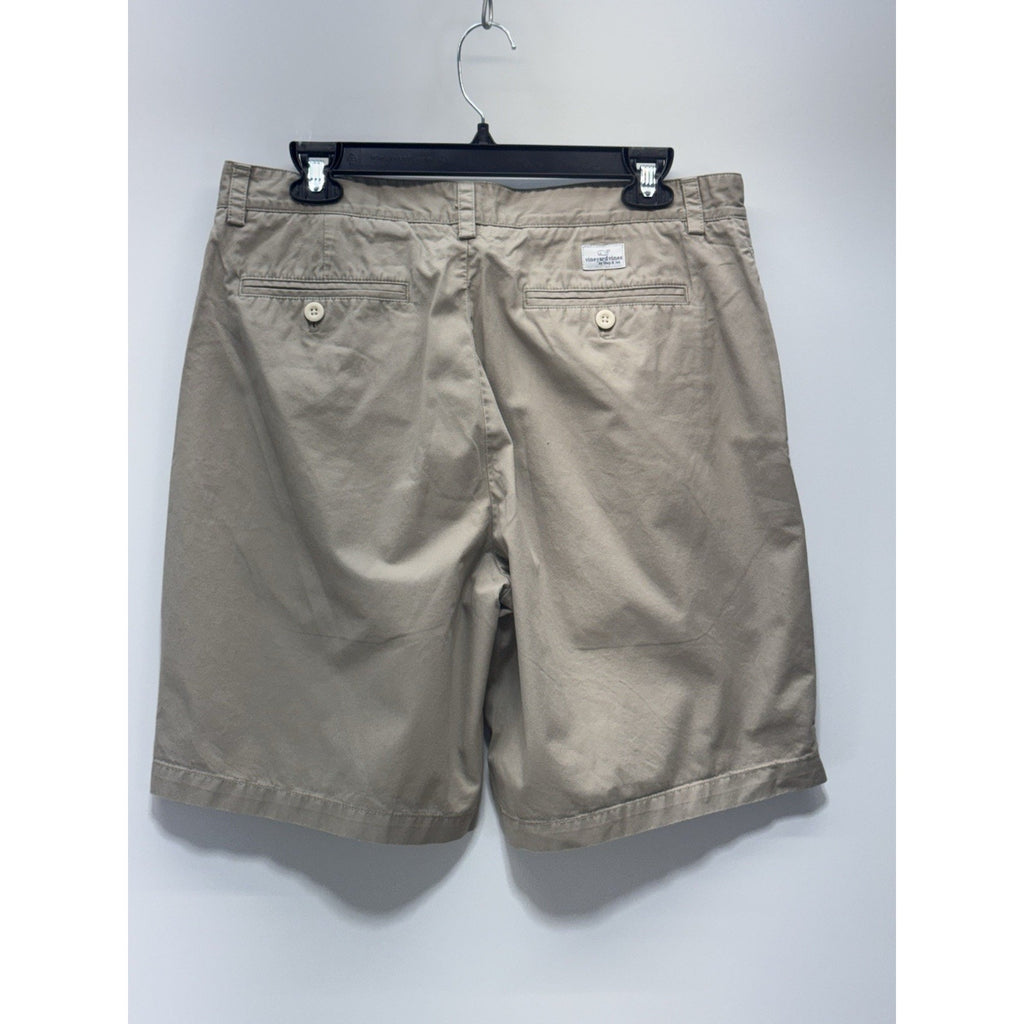 Vineyard Vines By Shep & Ian Shorts Mens 33 Beige Chino Flat Front Preppy