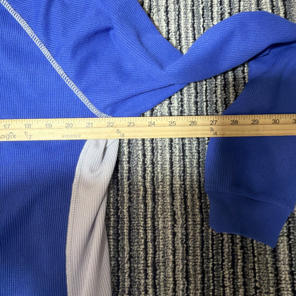 Real Tree Shirt Mens L Raglan Thermal Blue Performance Quick Dry Stretch