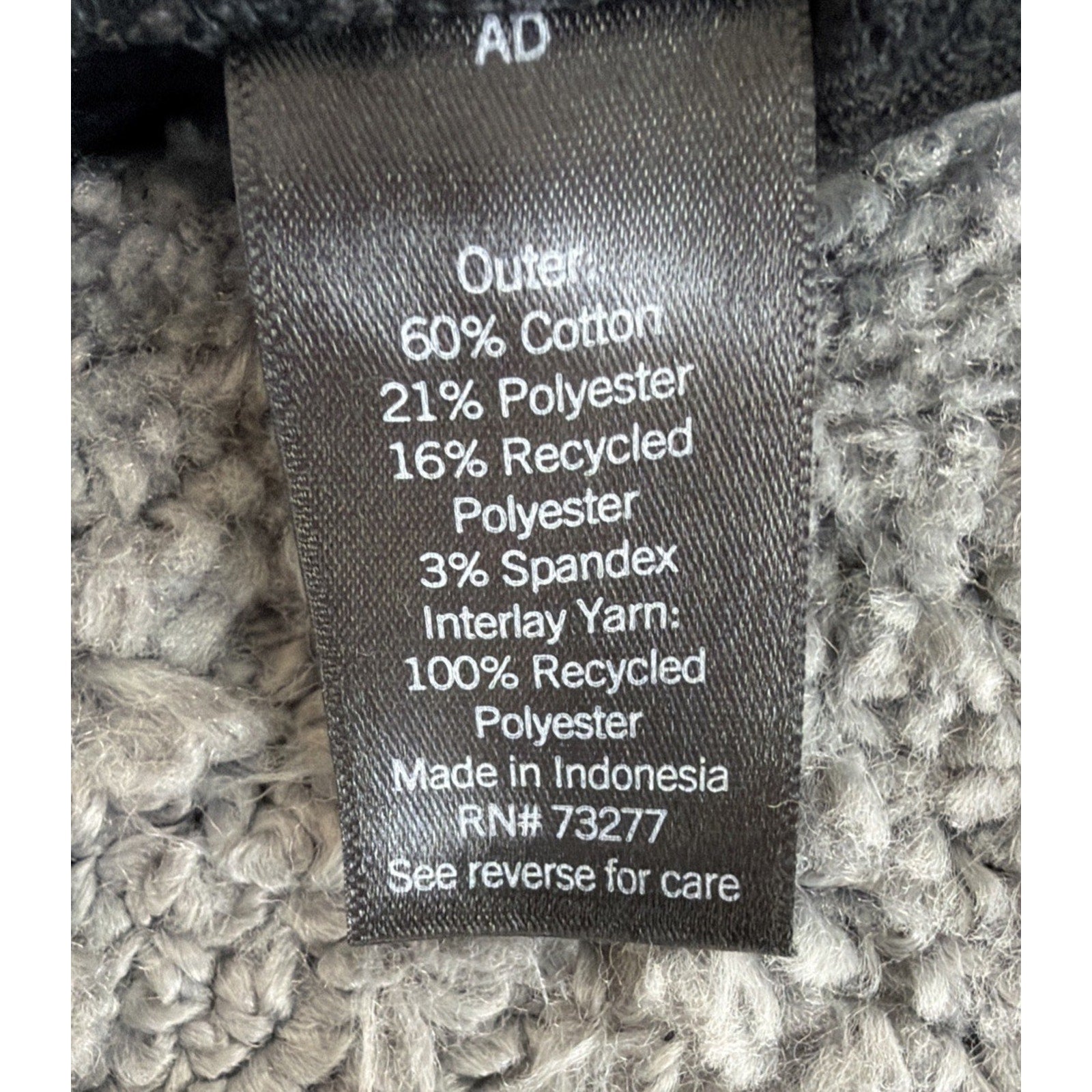 FLX Urban Commuter Waffle Knit Pullover Top Zip Pocket Black Size L