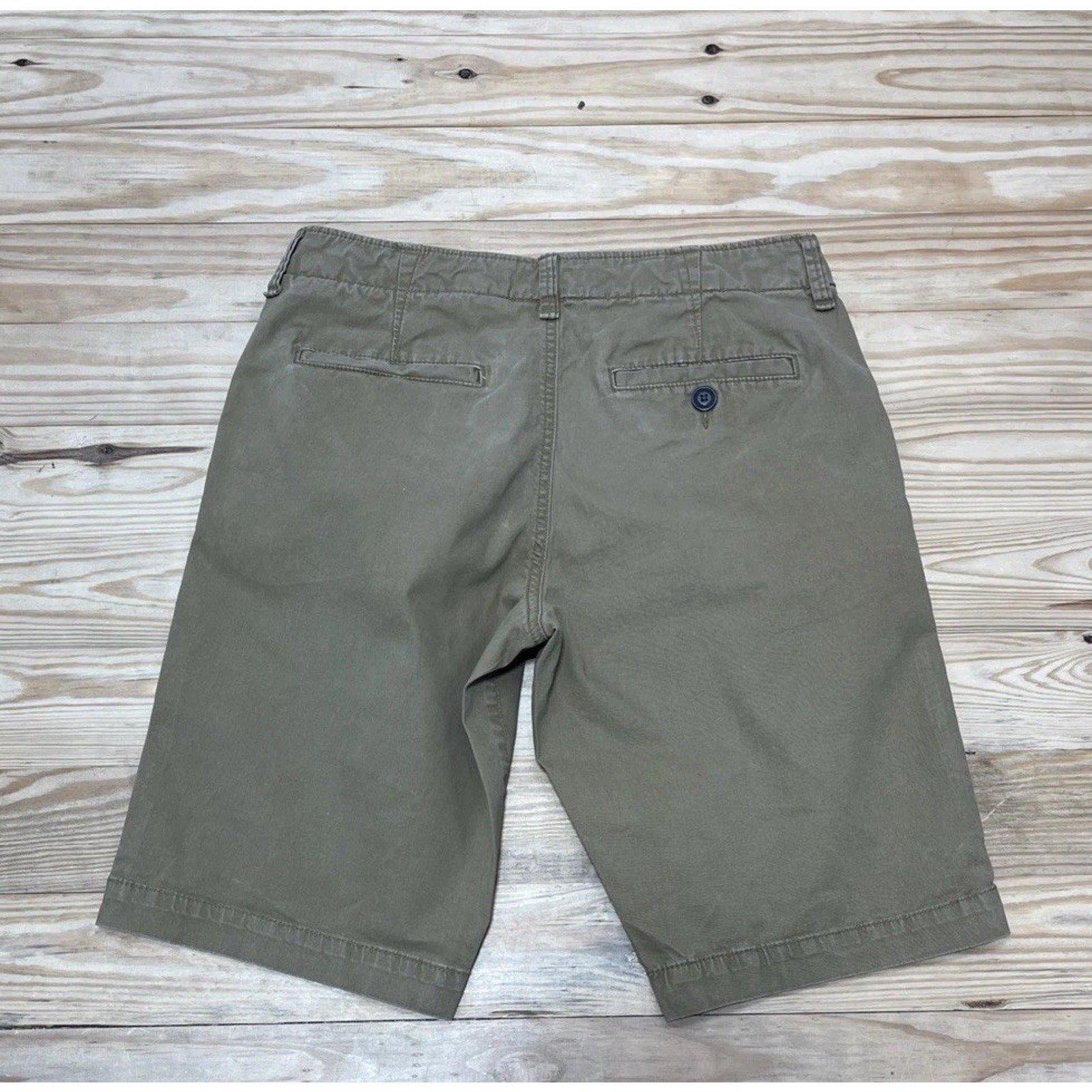 Aeropostale Men Chino Shorts Khaki Waist 28 Casual Drawstring 10” Insm