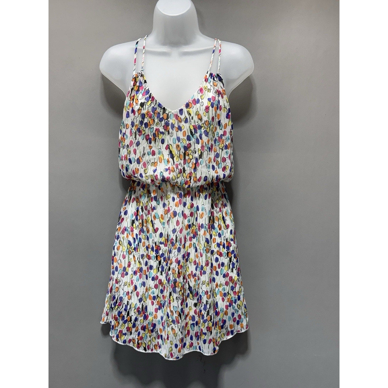 B Envied floral spaghetti strap dress multicolor fit flare Junior’s Size Small