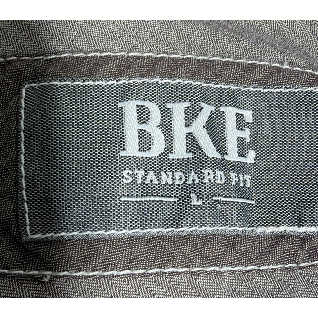 BKE Shirt Mens Standard Fit Pearl Snap Up Gray Large Cowboy Casual Western