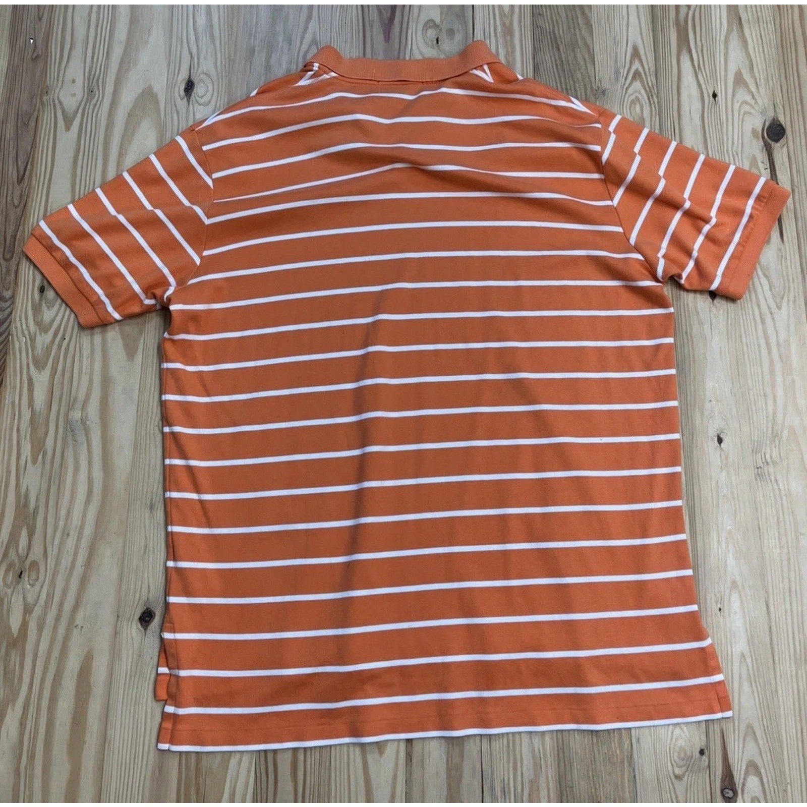 Polo Ralph Lauren Mens Polo Shirt XL striped orange